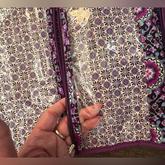Vera Bradley Large Hanging Travel Organizer in Purple Medallion Print NWOT - Picture 8 of 14